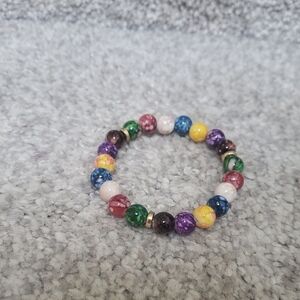 Colorful Beaded Stretch Bracelet Multicolor